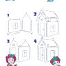 Картонный игровой домик-раскраска для детей "Удивительный мир"