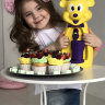 Детский кулер Акваняня мышка желтая с фиолетовым